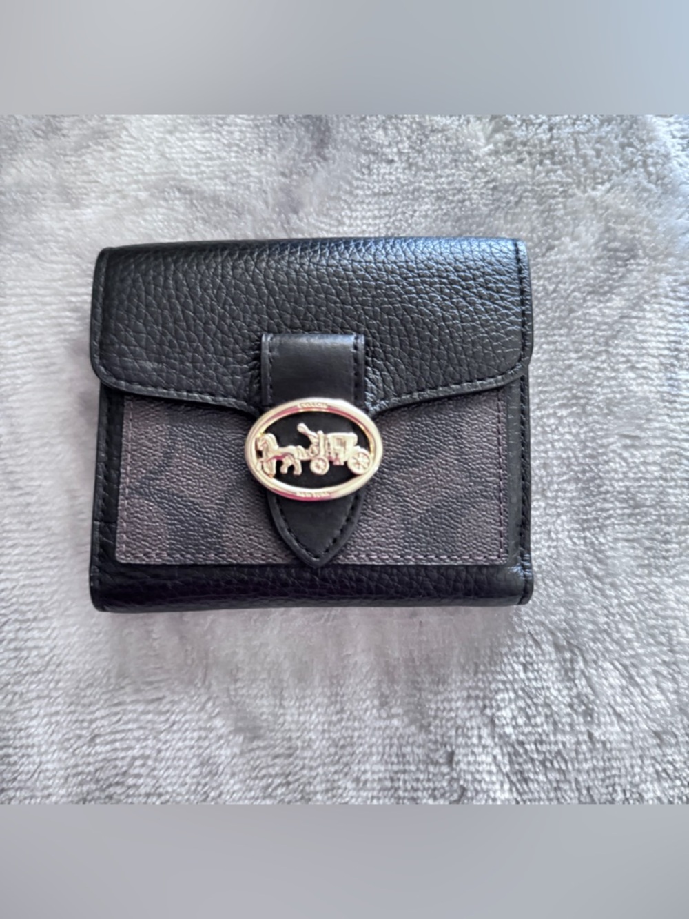 Coach Georgie Small
Wallet Style 7250
Black & Brown Leather